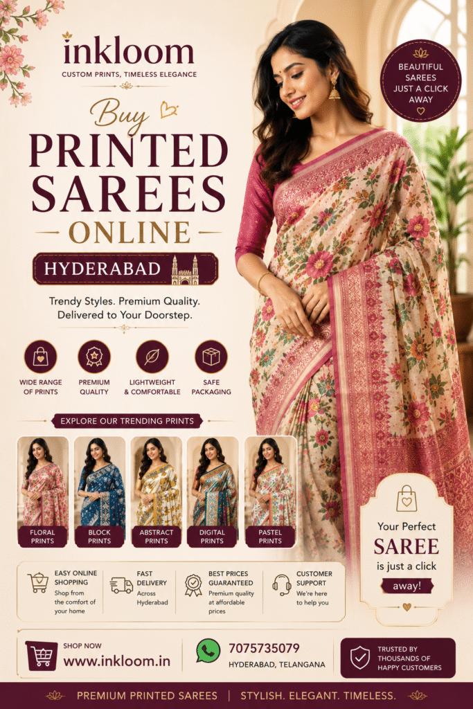 Buy printed sarees online Hyderabad