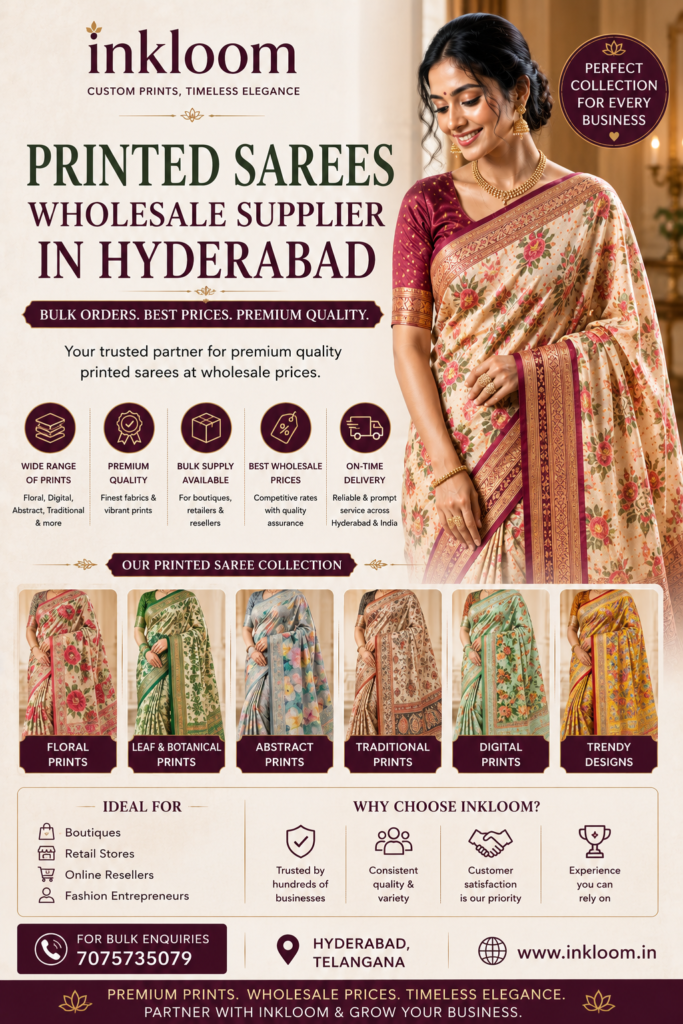 Printed Sarees Wholesale Supplier in Hyderabad