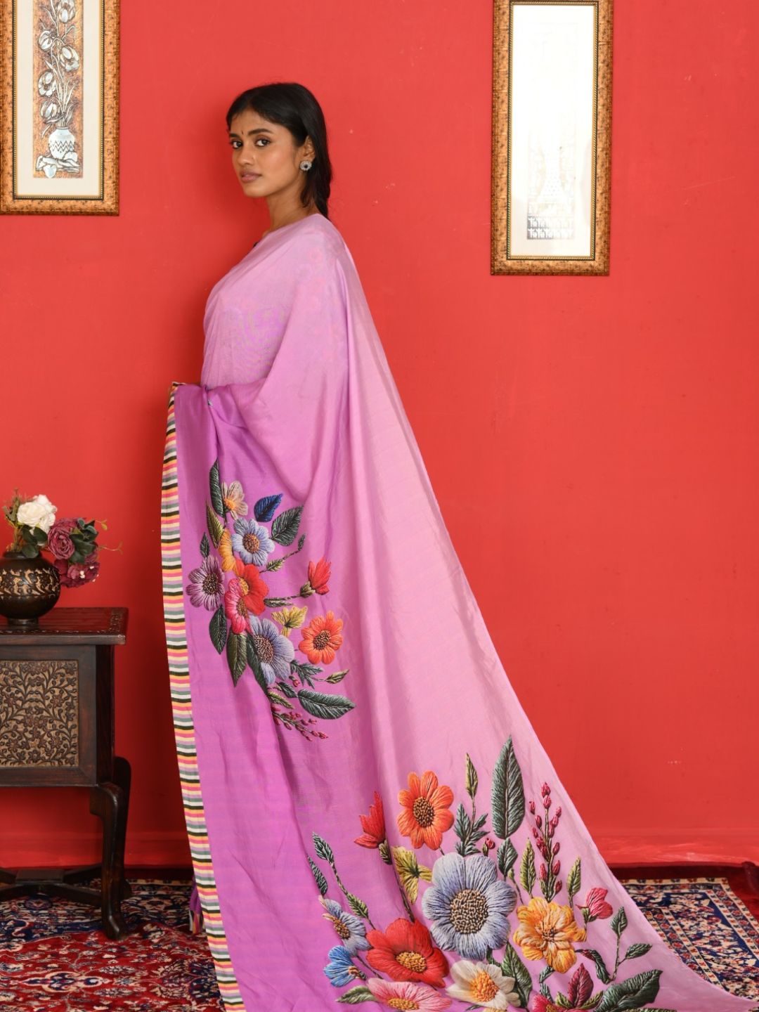 Lavender Bloom Sarees - Image 4