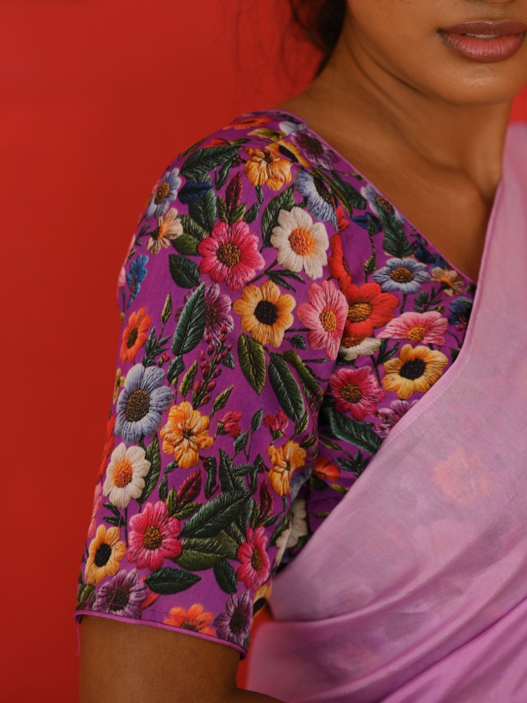 Lavender Bloom Sarees - Image 2