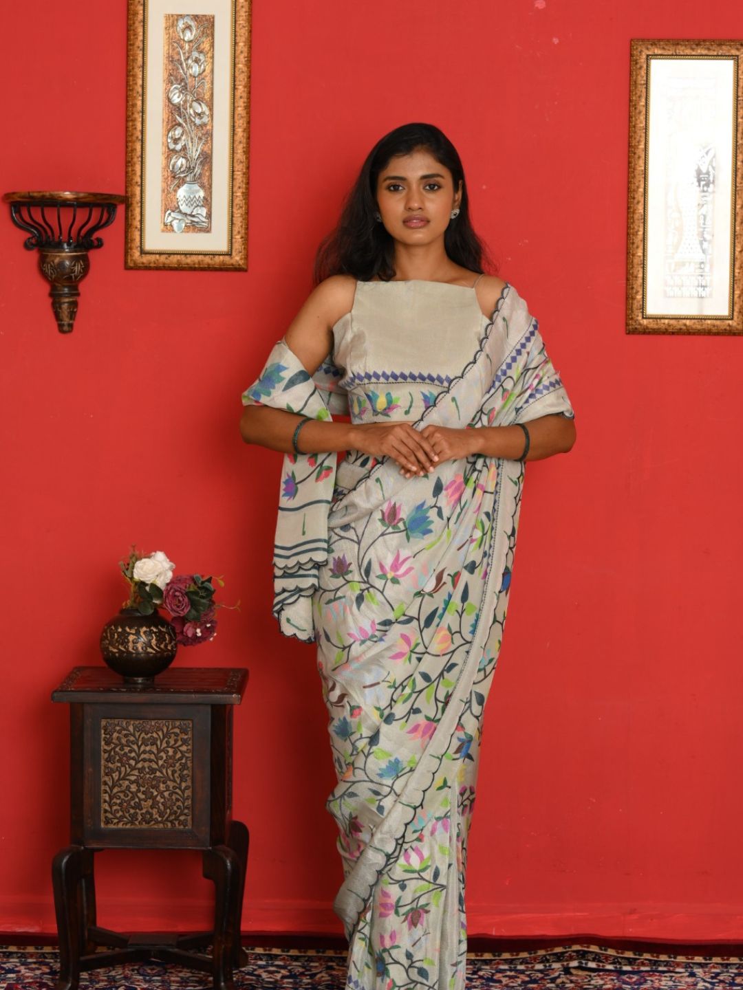 Pastel Petals Sarees