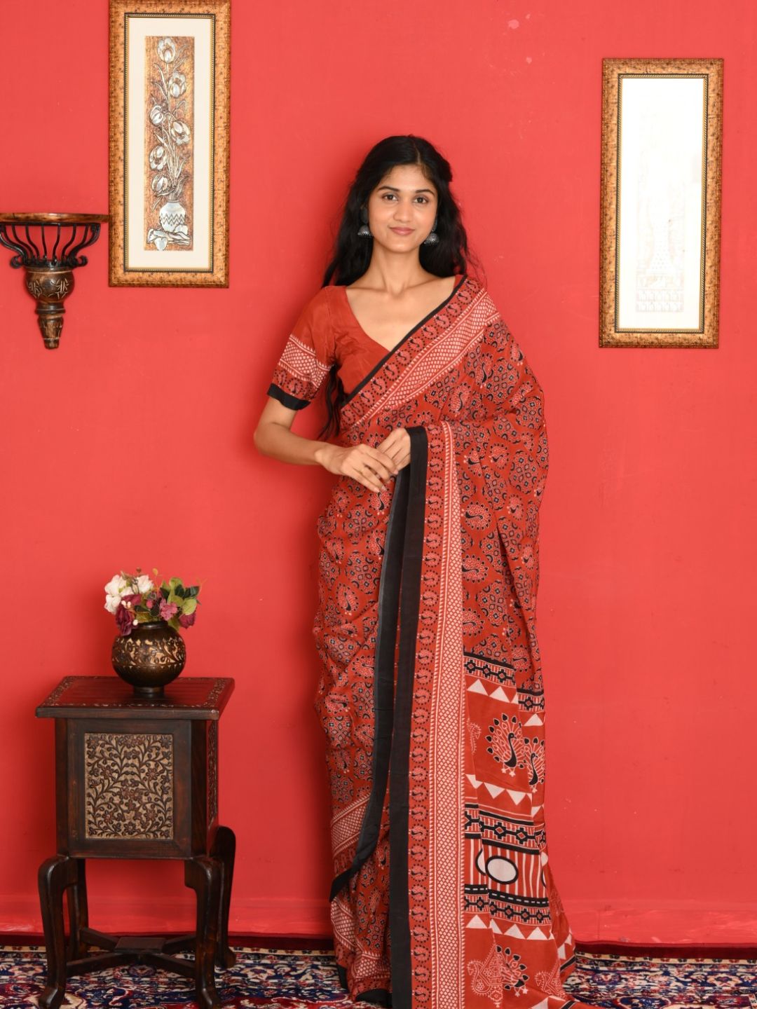 Ajrakh Rasika Saree