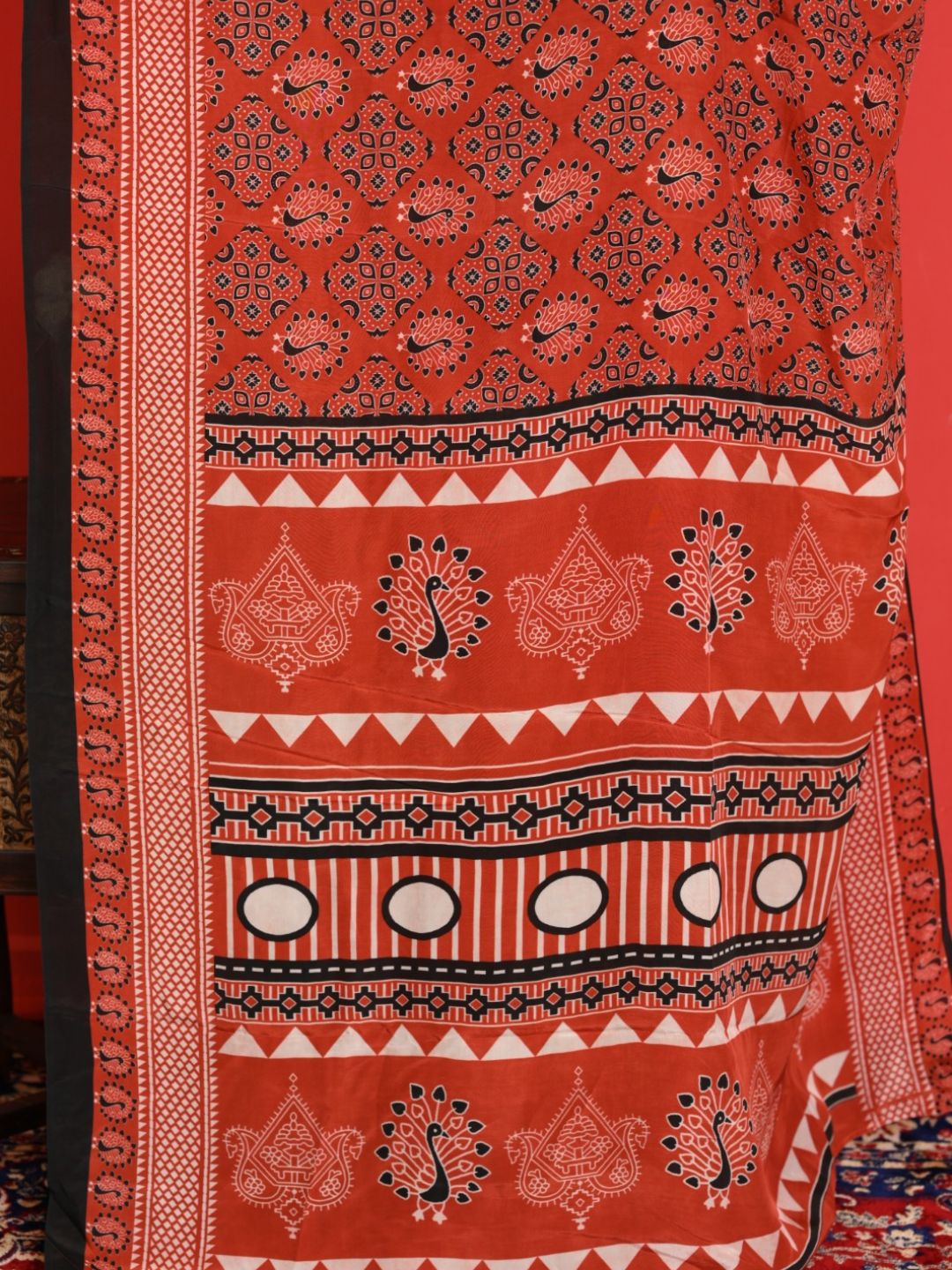 Ajrakh Rasika Saree - Image 3