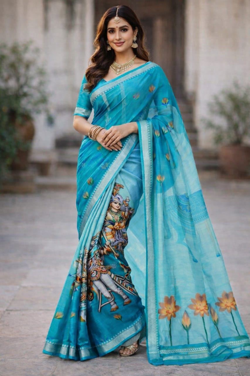 Luxury Silk Sarees with Zari and Embroidery
