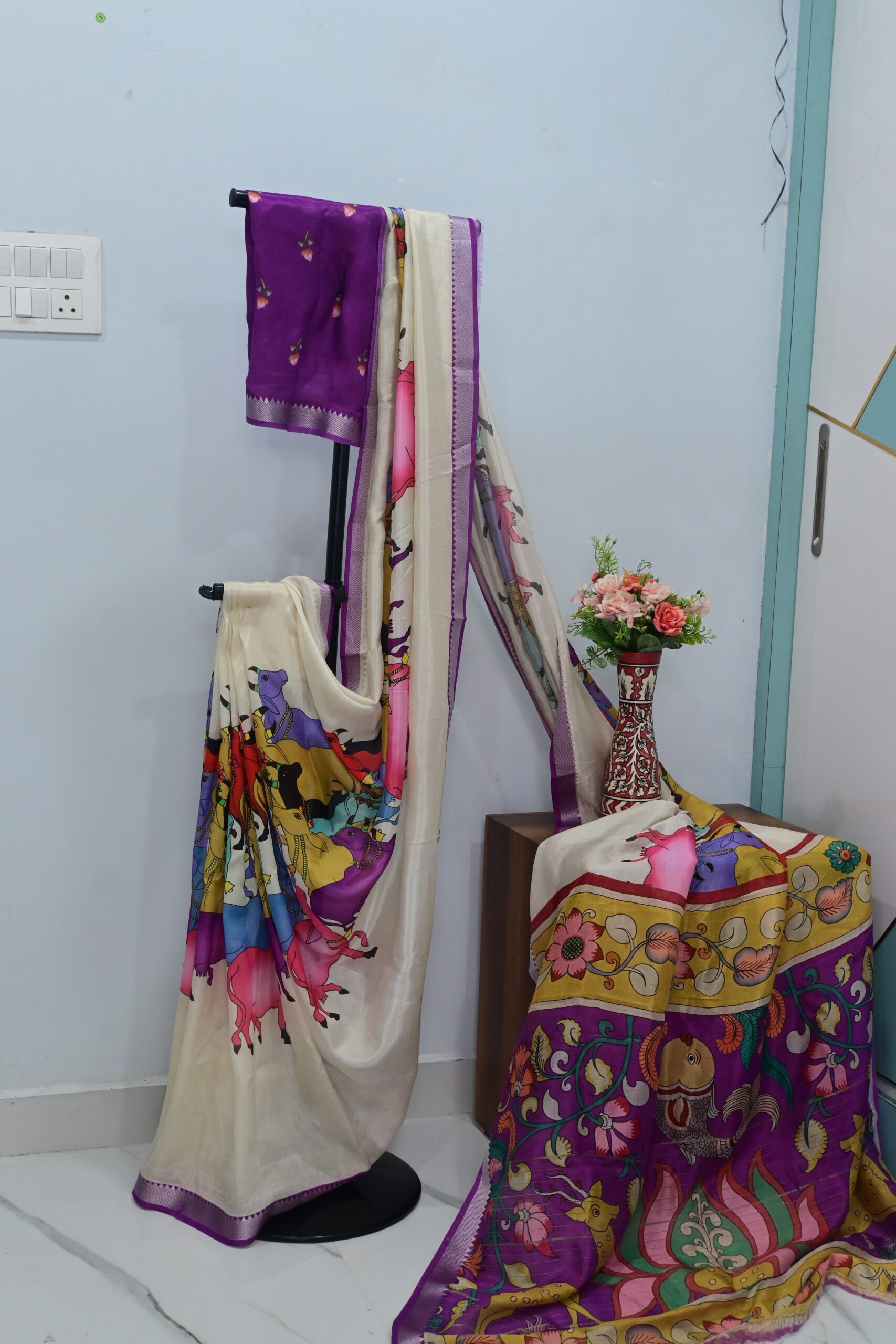 INKLOOM rangamaya saree| Multicolour Designer saree