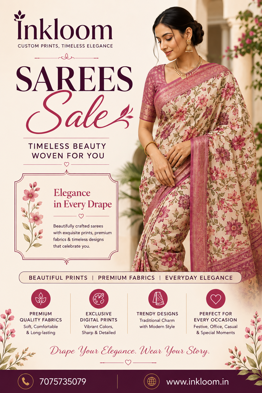 Latest Digital Printed Saree Trends in Hyderabad